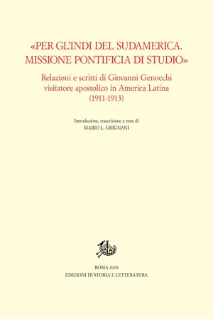 «Per gl'Indi del Sudamerica. Missione pontificia di studio»