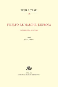 Filelfo, le Marche, l'Europa_cover