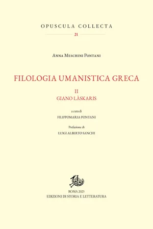Filologia umanistica greca. II