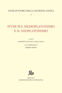 Studi sul medioplatonismo e il neoplatonismo