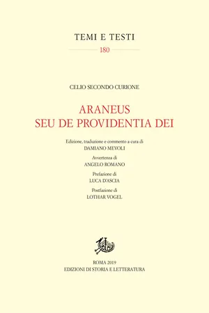 Araneus seu de Providentia Dei