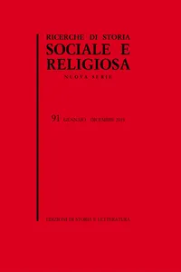Ricerche di Storia Sociale e Religiosa, 91_cover