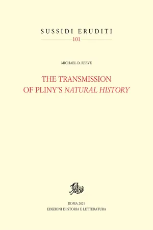 The Transmission of Pliny's Natural History