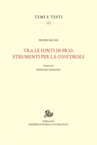 Tra le fonti di Pico: strumenti per la concordia