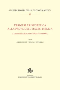 L'esegesi aristotelica alla prova dell'esegesi biblica