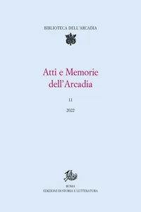 Atti e memorie dell'Arcadia, 11_cover