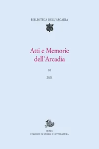 Atti e memorie dell'Arcadia, 10_cover