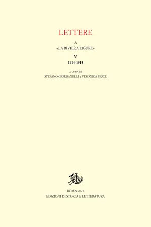 Lettere a «La Riviera Ligure»