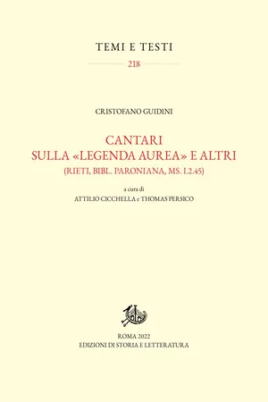 Cantari sulla «Legenda aurea» e altri