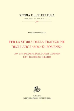 Per la storia della tradizione degli Epigrammata Bobiensia