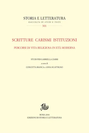 Scritture carismi istituzioni