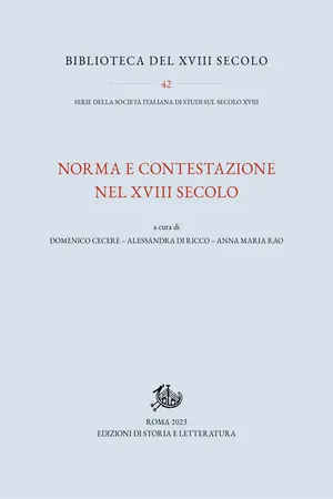 Norma e contestazione nel XVIII secolo