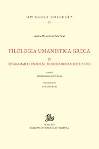 Filologia umanistica greca. IV_cover