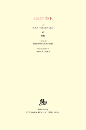 Lettere a «La Riviera Ligure». VI
