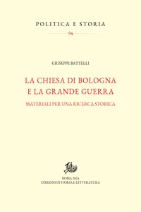 La Chiesa di Bologna e la Grande guerra_cover