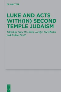 Luke and Acts wit Second Temple Judaism
