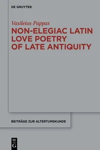 Non-Elegiac Latin Love Poetry of Late Antiquity_cover