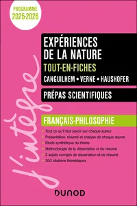 Expériences de la nature - Tout-en-fiches - Prépas scientifiques Français-philosophie - 2025-2026_cover