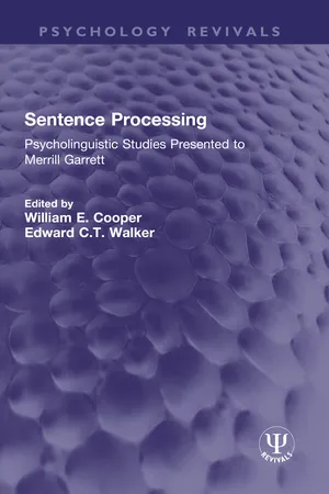 Sentence Processing