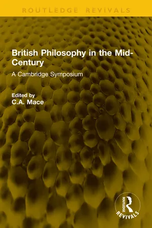 British Philosophy in the Mid-Century