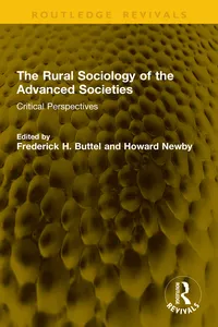 The Rural Sociology of the Advanced Societies