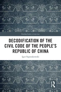 Decodification of the Civil Code of the People’s Republic of China_cover