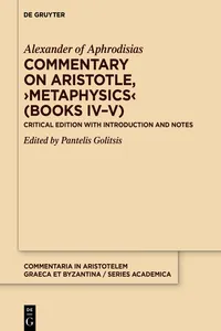 Commentary on Aristotle, ›Metaphysics_cover