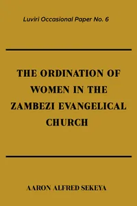 The Ordination of Women in the Zambezi Evangelical Church_cover