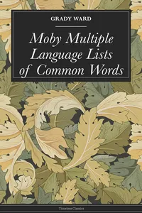 Moby Multiple Language Lists of Common Words_cover