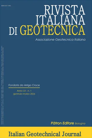 RIVISTA ITALIANA DI GEOTECNICA