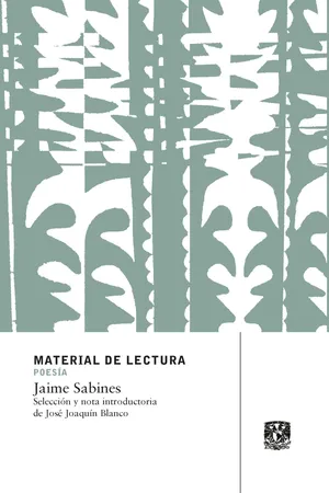 Material de lectura. Jaime Sabines