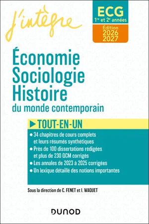 ECG 1 ET ECG 2 - Economie, Sociologie, Histoire du monde contemporain 2026-2027