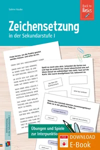 Zeichensetzung in der Sekundarstufe I_cover