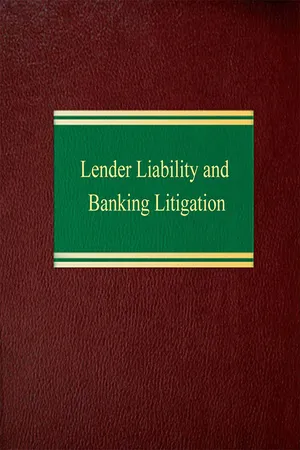 Lender Liability and Banking Litigation