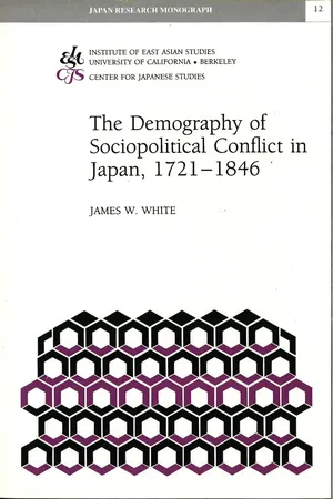 The Demography of Sociopolitical Conflict in Japan, 1721–1846