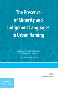 The Presence of Minority and Indigenous Languages in Urban Naming_cover