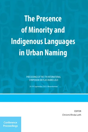 The Presence of Minority and Indigenous Languages in Urban Naming