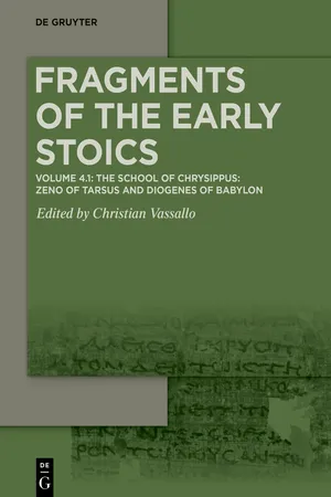 The School of Chrysippus: Zeno of Tarsus and Diogenes of Babylon