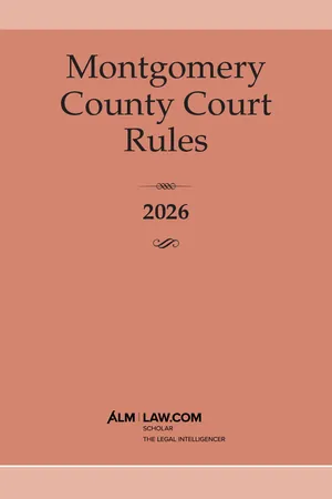 Montgomery County Court Rules 2026
