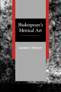 Shakespeare's Metrical Art_cover