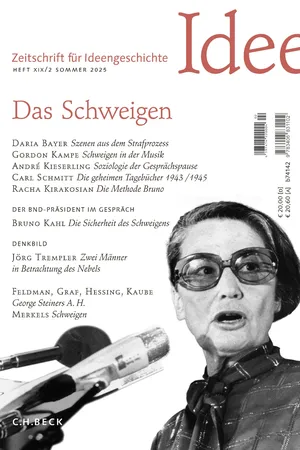 Zeitschrift für Ideengeschichte Heft XIX/2 Sommer 2025