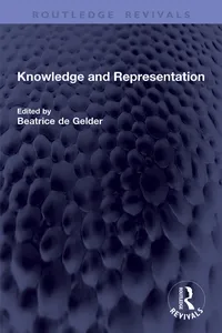 Knowledge and Representation