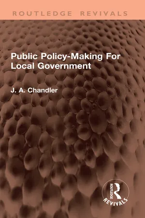 Public Policy-Making For Local Government
