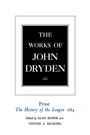 The Works of John Dryden, Volume XVIII