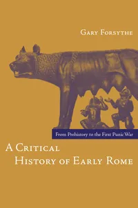 A Critical History of Early Rome_cover