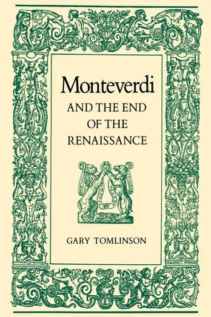 Monteverdi and the End of the Renaissance