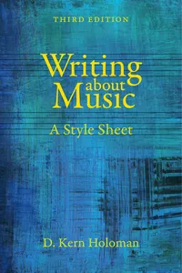 Writing about Music_cover