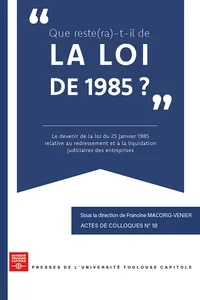 Que rest-t-il de la Loi de 1985 ?_cover