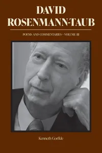 David Rosenmann-Taub: Poems and Commentaries_cover