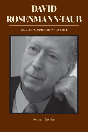 David Rosenmann-Taub: Poems and Commentaries